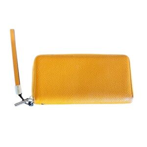 Lavemi Yellow Leather Wrislet/RFID Wallet with lots of compartments